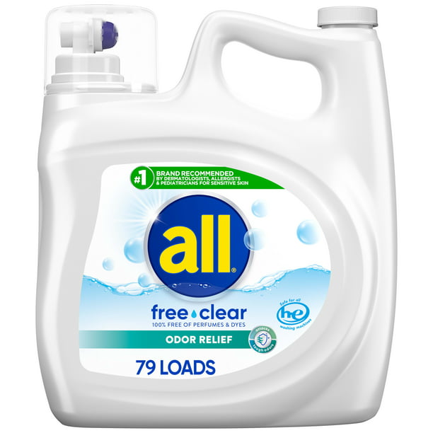 all Free Clear Liquid Laundry Detergent, Odor Relief (141 oz.,94 loads)