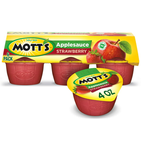 Mott's Applesauce, Strawberry (6ct., 4oz.)
