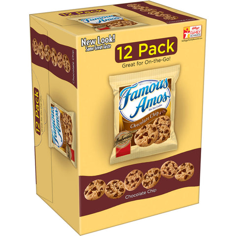 Famous Amos Chocolate Chip Cookies, 1.2 oz, 12 ct