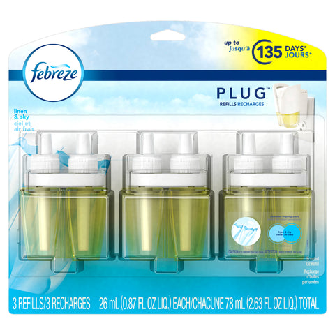 Febreze PLUG Air Freshener Refills  (3ct, 2.61 oz)