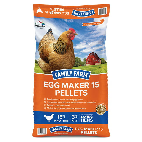 Family Farm & Home Egg Maker 15 Pellets, (40lb.)