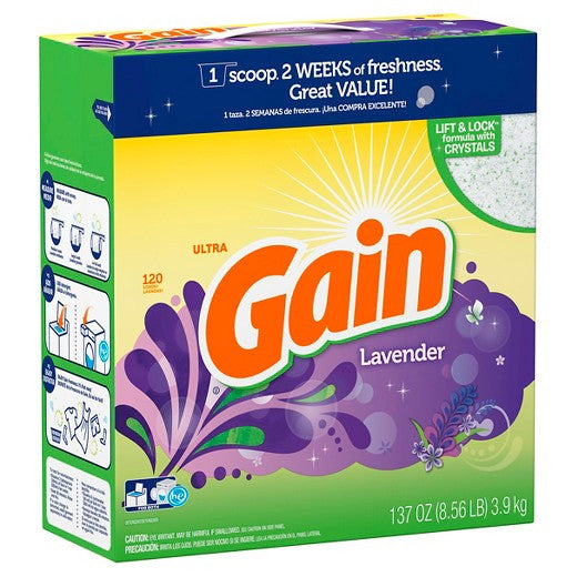 Gain Ultra Powder Laundry Detergent (137oz, 120 loads), Lavender