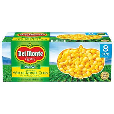 Del Monte Golden Sweet Whole Kernel Corn (15.25 oz. cans, 8pk.)