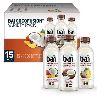 Bai Cocofusions Variety Pack, (15ct./18oz.)