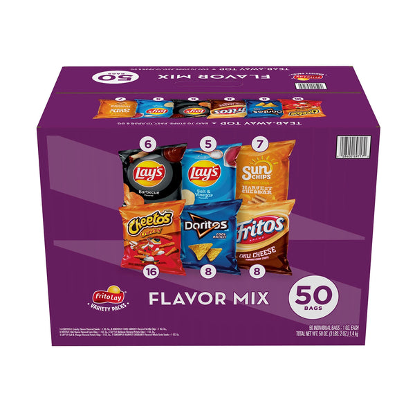 Frito-Lay Flavor Mix Chips and Snacks Variety Pack (50 ct.)