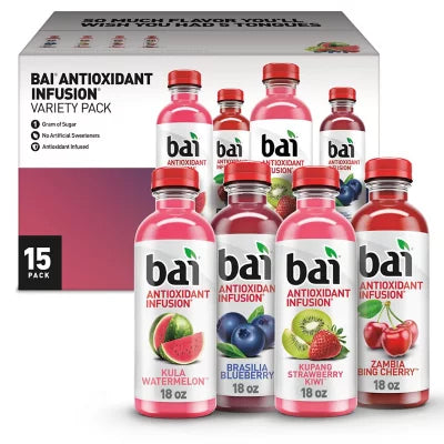 Bai Hillside Variety Pack, (15ct./18oz.)