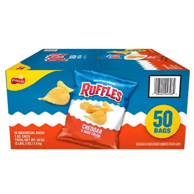 Ruffles Cheddar & Sour Cream Potato Chips 1 oz. (50 ct.)