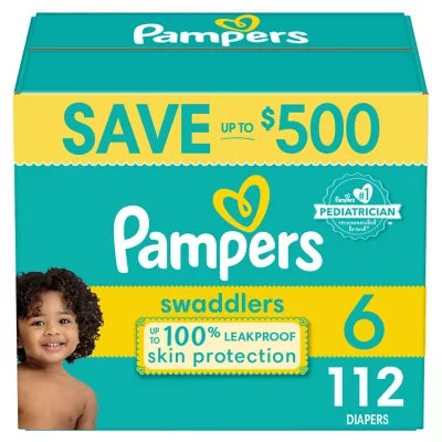 Pampers Swaddlers Diapers Size 6, (112ct.)