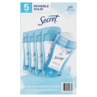 Secret Invisible Solid Deodorant, Powder Fresh (2.6 oz., 5 pk.)