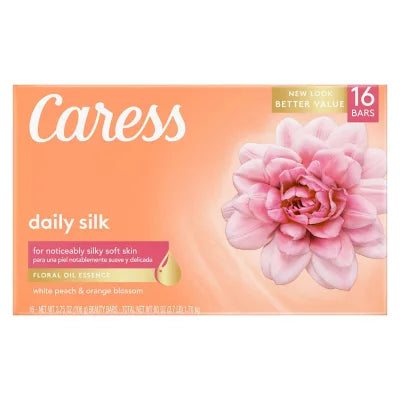 Caress Beauty Bar, Daily Silk (4 oz., 16bars)