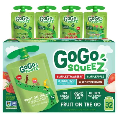 GoGo Squeez Applesauce Variety Pack, (32ct./3.2oz)