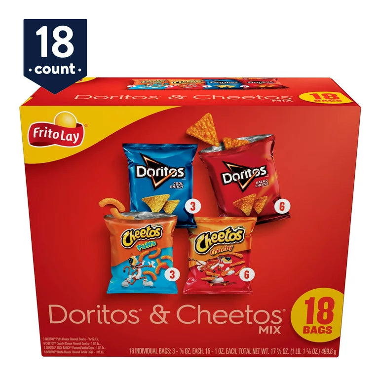 Frito-Lay Doritos & Cheetos Mix Variety Pack (18ct.)