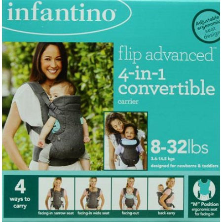 Infanito Flip 4-In-1 Advanced Carrier, Grey