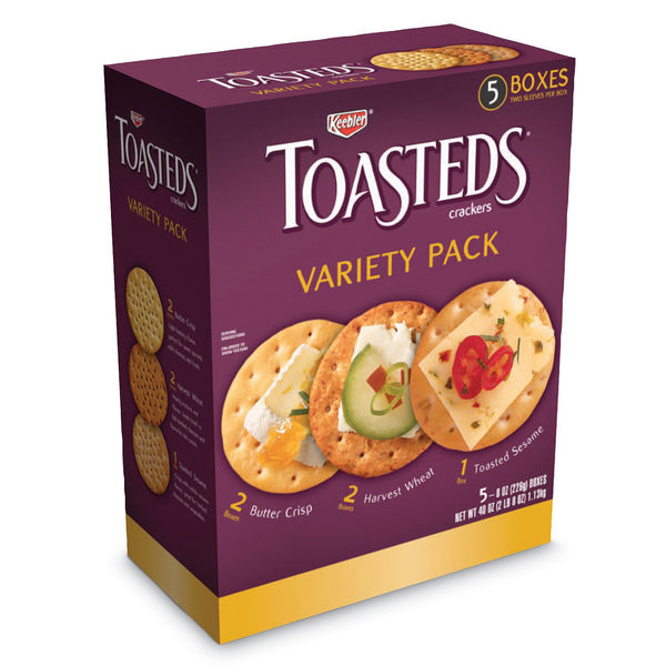 Keebler Toasteds Crackers Variety Pk. (40 oz.)