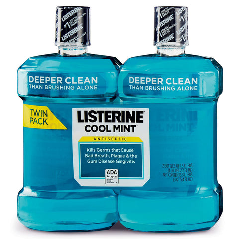Listerine Cool Mint Antiseptic Mouthwash (1.5L, 2 pk.)