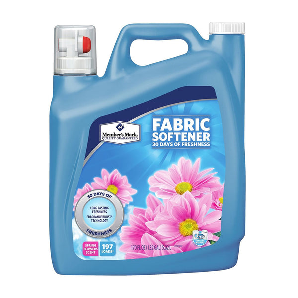 Member's Mark Liquid Fabric Softener, Spring Flowers Scent (170 fl. oz., 197 loads)