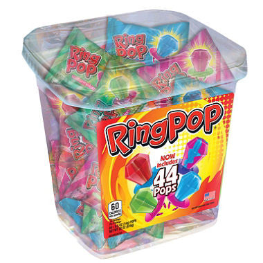 Ring Pop Candy Jar, Assorted Flavors 44ct