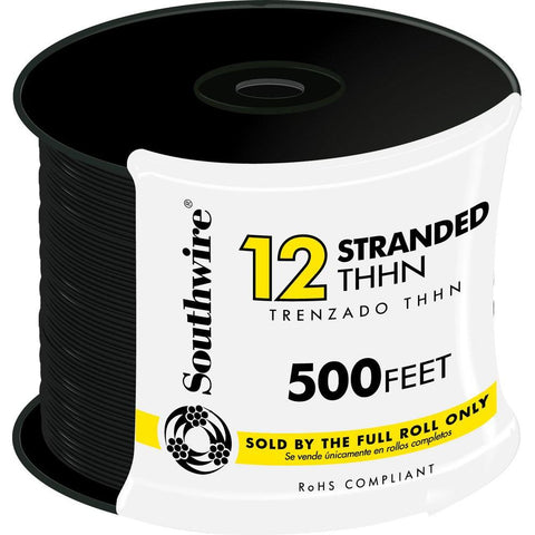 Southwire 500ft 12 AWG Stranded Copper THHN Wire (Various Colors)