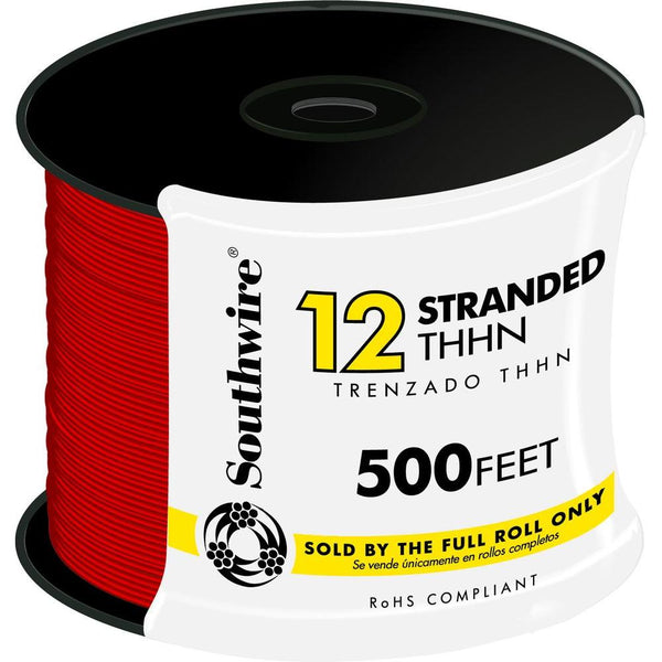 Southwire 500ft 12 AWG Stranded Copper THHN Wire (Various Colors)