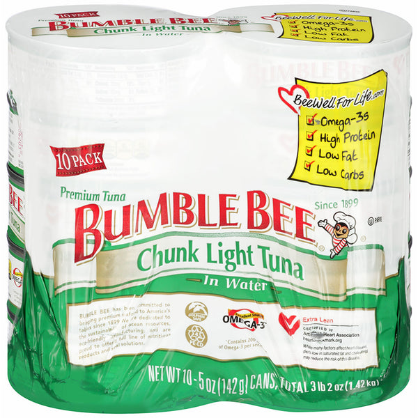 Bumble Bee Chunk Light Tuna in Water (10ct., 5oz)